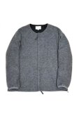 画像1: STILL BY HAND　WOOL BOA ZIP BLOUSON(GREY) (1)