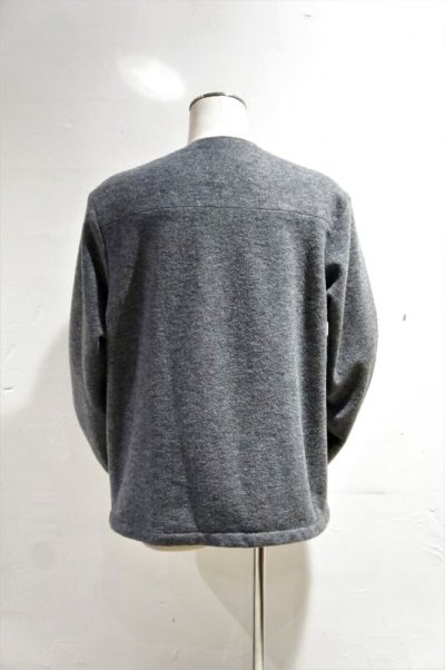 画像1: STILL BY HAND　WOOL BOA ZIP BLOUSON(GREY)