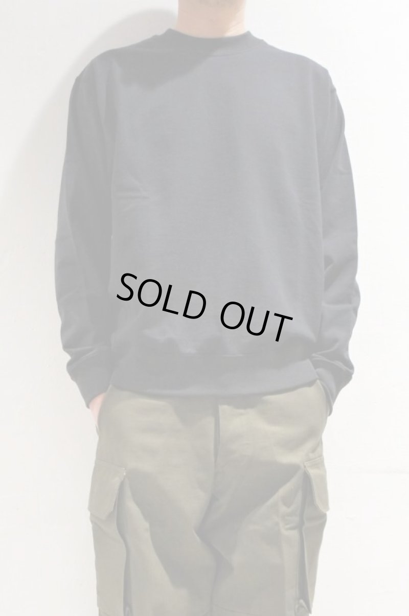 画像1: STILL BY HAND　CREW NECK SWEAT(BLACK NAVY) (1)