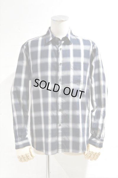 画像2: MANUAL ALPHABET　TWILL CHECK LOOSE FIT REGULAR COLLAR SHIRT（NAVY）