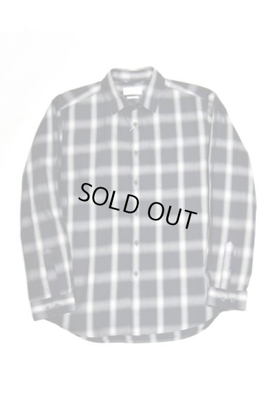 画像1: MANUAL ALPHABET　TWILL CHECK LOOSE FIT REGULAR COLLAR SHIRT（NAVY）