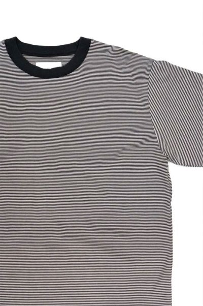 画像2: STILL BY HAND　BORDER S/S T-SHIRT(GREY×BLACK)