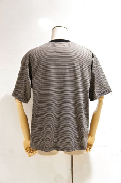 画像1: STILL BY HAND　BORDER S/S T-SHIRT(GREY×BLACK)