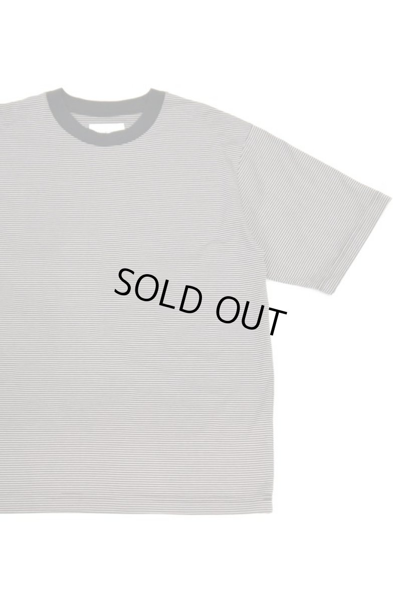 画像1: STILL BY HAND　BORDER S/S T-SHIRT(GREY×BLACK) (1)