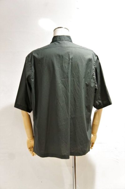 画像1: STILL BY HAND　BROAD HALF SLEEVE SHIRT(CHARCOAL)