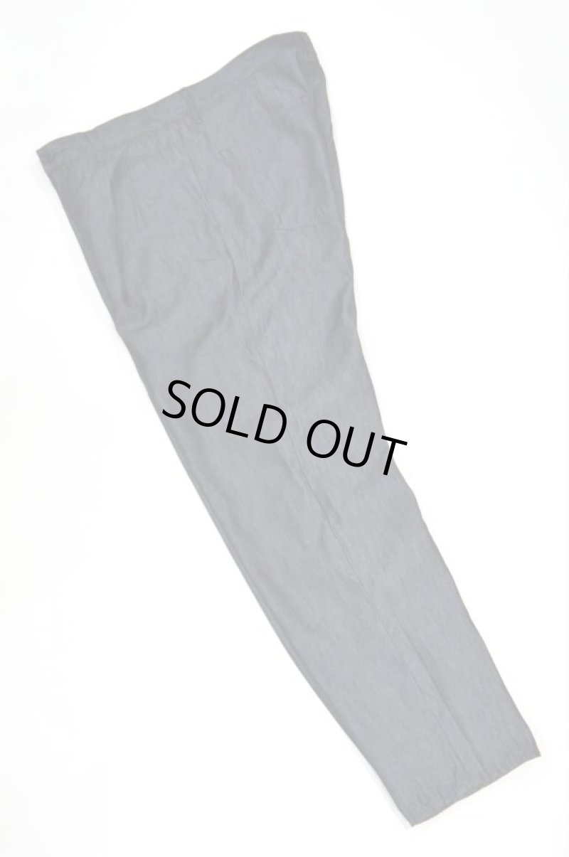 画像1: STILL BY HAND　COTTON / SILK 2 TUCK TAPERED DENIM PANTS(NAVY) (1)