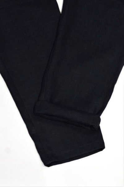 画像3: STILL BY HAND　LINEN TAPERED EASY PANTS(DARK NAVY)