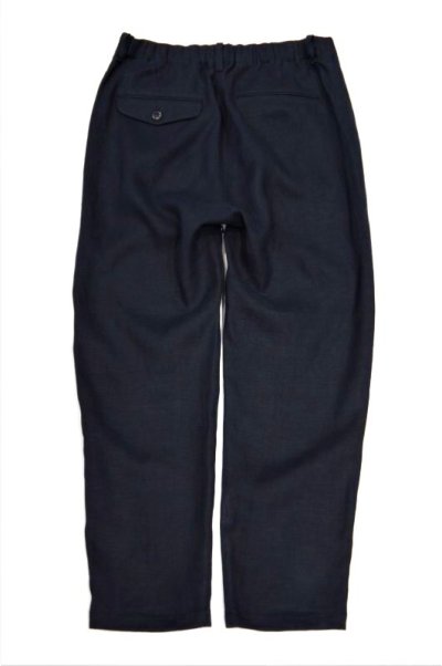 画像1: STILL BY HAND　LINEN TAPERED EASY PANTS(DARK NAVY)