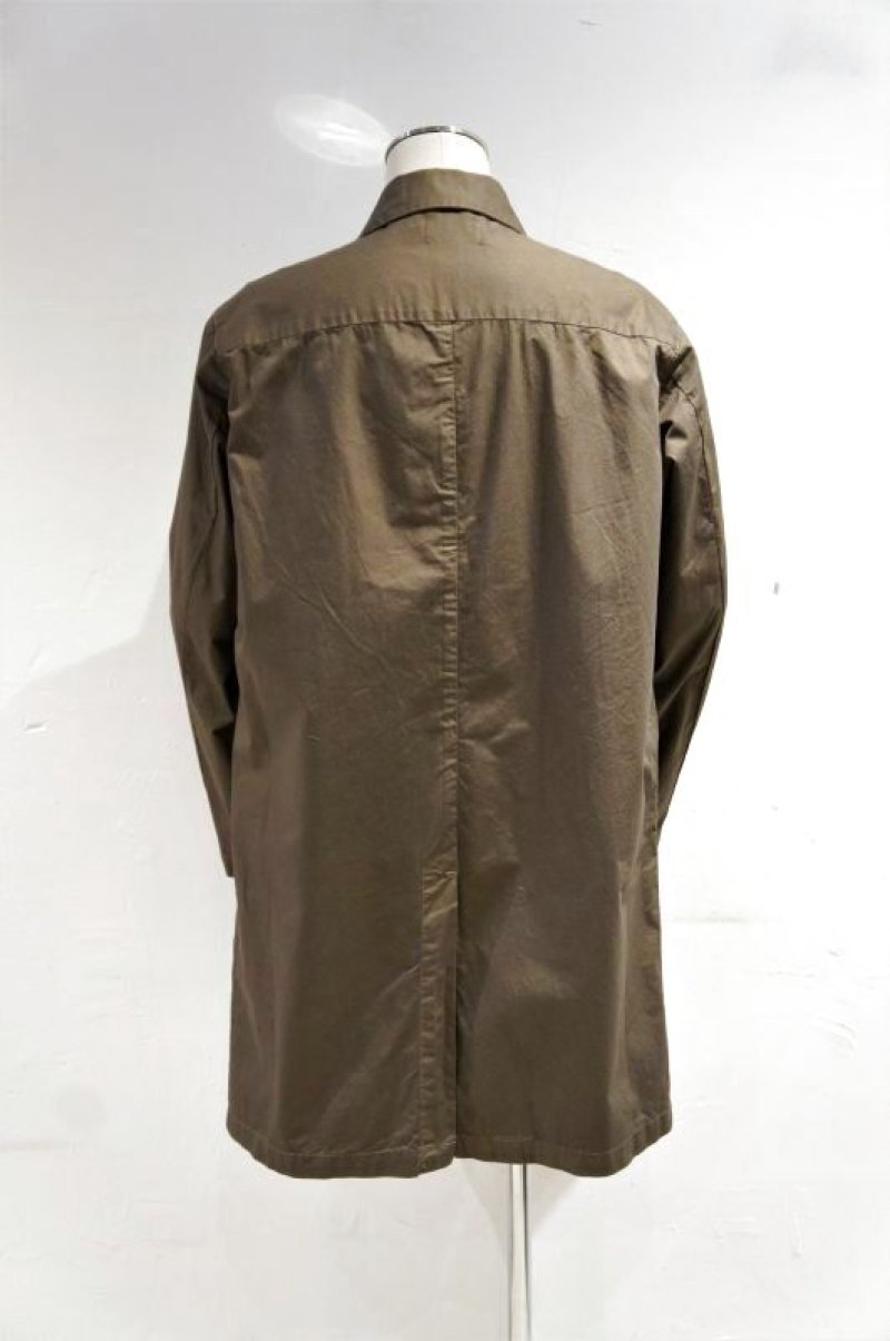 画像1: MANUAL ALPHABET OVERDYED TWILL SHIRT COAT(KHAKI BROWN)