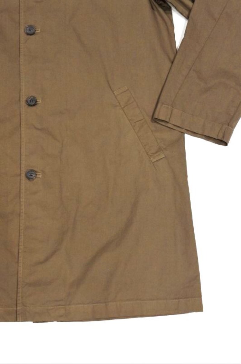 画像3: MANUAL ALPHABET OVERDYED TWILL SHIRT COAT(KHAKI BROWN)