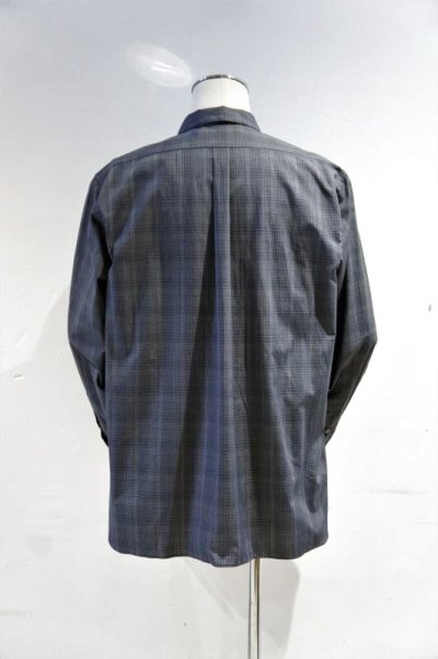 画像1: STILL BY HAND　REGULAR COLLAR SHIRT(CHARCOAL CHECK)
