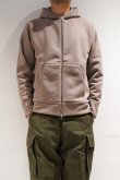 画像2: STILL BY HAND　ZIP UP SWEAT PARKA(GREIGE) (2)