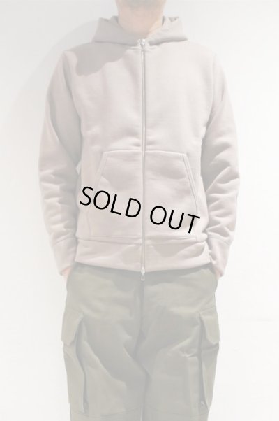 画像2: STILL BY HAND　ZIP UP SWEAT PARKA(GREIGE)