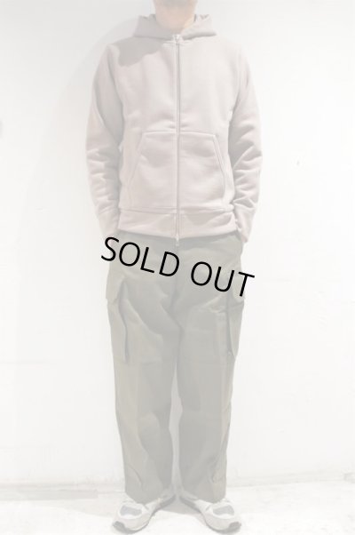 画像1: STILL BY HAND　ZIP UP SWEAT PARKA(GREIGE)