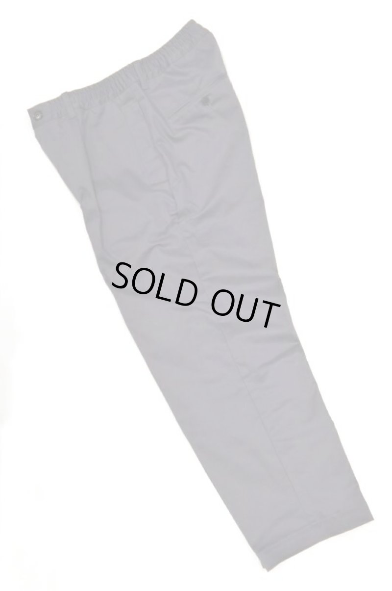 画像1: STILL BY HAND　PEACH SKIN COTTON 1 TUCK TROUSERS(SLATE GREY) (1)