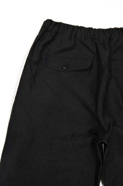 画像2: STILL BY HAND　WOOL / LINEN EASY SLACKS(CHARCOAL)