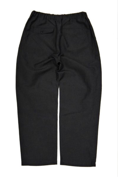 画像1: STILL BY HAND　WOOL / LINEN EASY SLACKS(CHARCOAL)