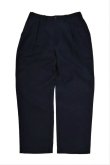 画像2: STILL BY HAND　WOOL / LINEN EASY SLACKS(NAVY) (2)