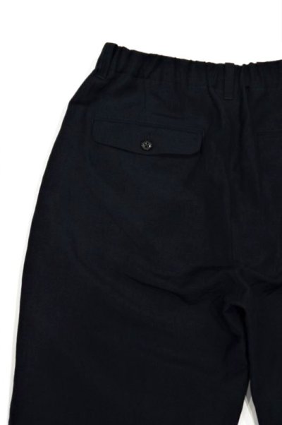 画像2: STILL BY HAND　WOOL / LINEN EASY SLACKS(NAVY)