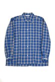 画像1: MANUAL ALPHABET　DESERT SONG L/S SHIRT（BLUE/BROWN） (1)