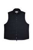 画像1: STILL BY HAND　NYLON ZIP VEST(INK BLACK) (1)