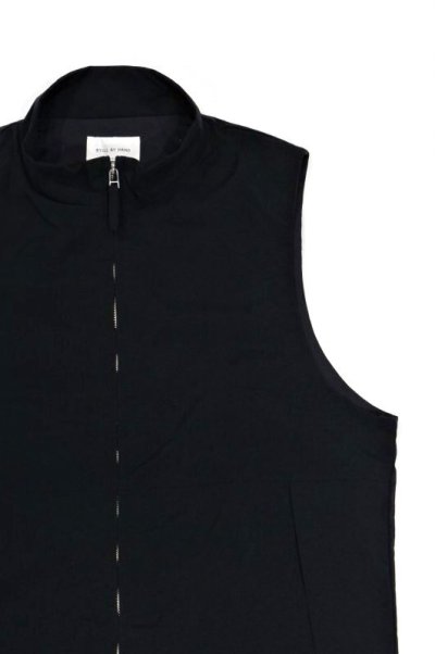 画像2: STILL BY HAND　NYLON ZIP VEST(INK BLACK)