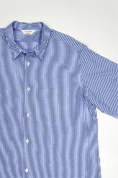 画像2: STILL BY HAND　REGULAR COLLAR SHIRT(BLUE STRIPE)