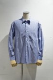 画像3: STILL BY HAND　REGULAR COLLAR SHIRT(BLUE STRIPE) (3)