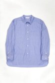 画像4: STILL BY HAND　REGULAR COLLAR SHIRT(BLUE STRIPE) (4)
