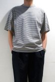画像1: STILL BY HAND　BORDER S/S T-SHIRT(GREY×WHITE) (1)