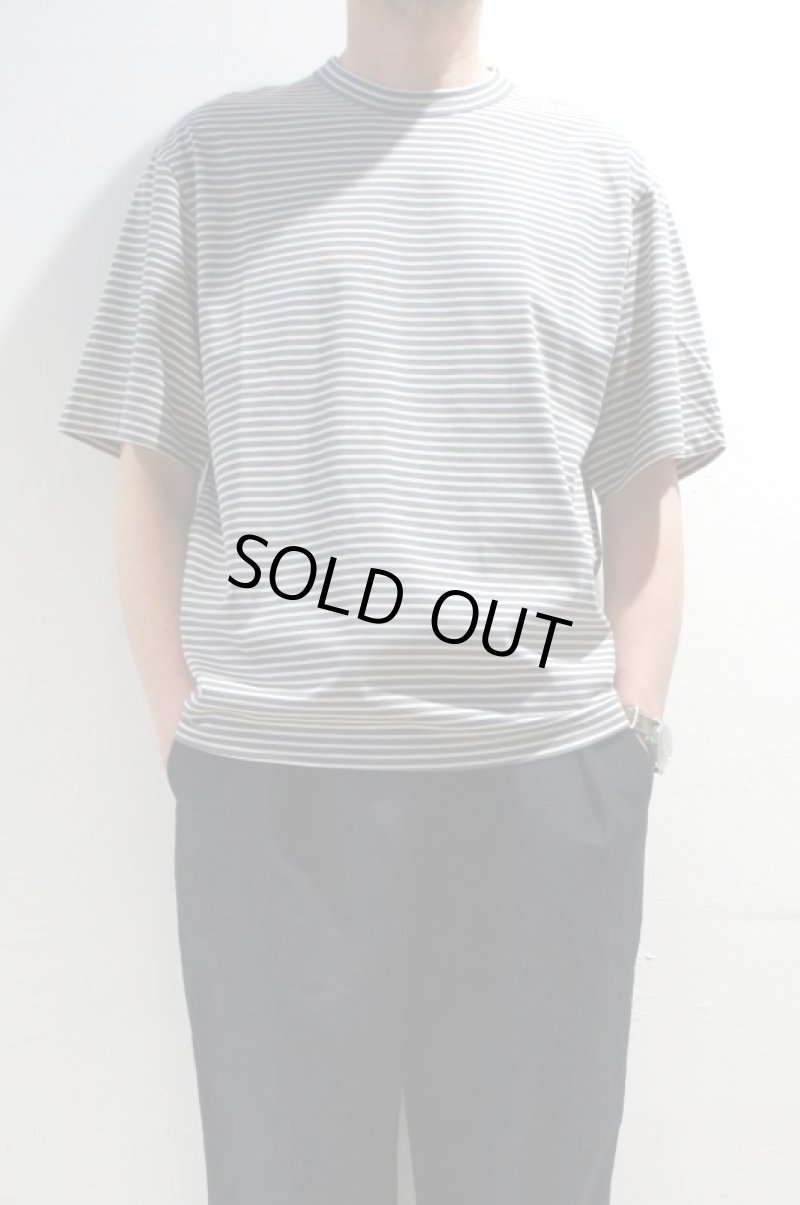 画像1: STILL BY HAND　BORDER S/S T-SHIRT(GREY×WHITE) (1)