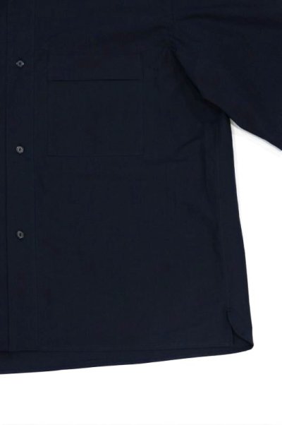 画像3: STILL BY HAND　COTTON LINEN HALF SLEEVE SHIRT(NAVY)