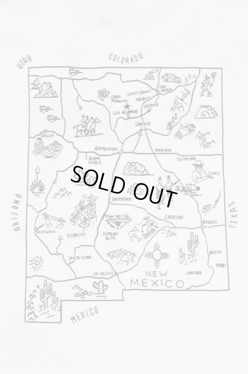 画像1: CAL O LINE　"LOS ALAMOS" MAP T-SHIRT（WHITE） (1)