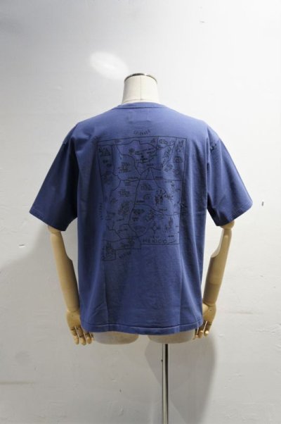 画像1: CAL O LINE　"LOS ALAMOS" MAP T-SHIRT（DARK BLUE）