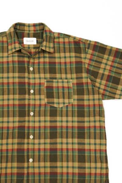 画像2: CAL O LINE　TROPICAL MADRAS SHIRT（GREEN）
