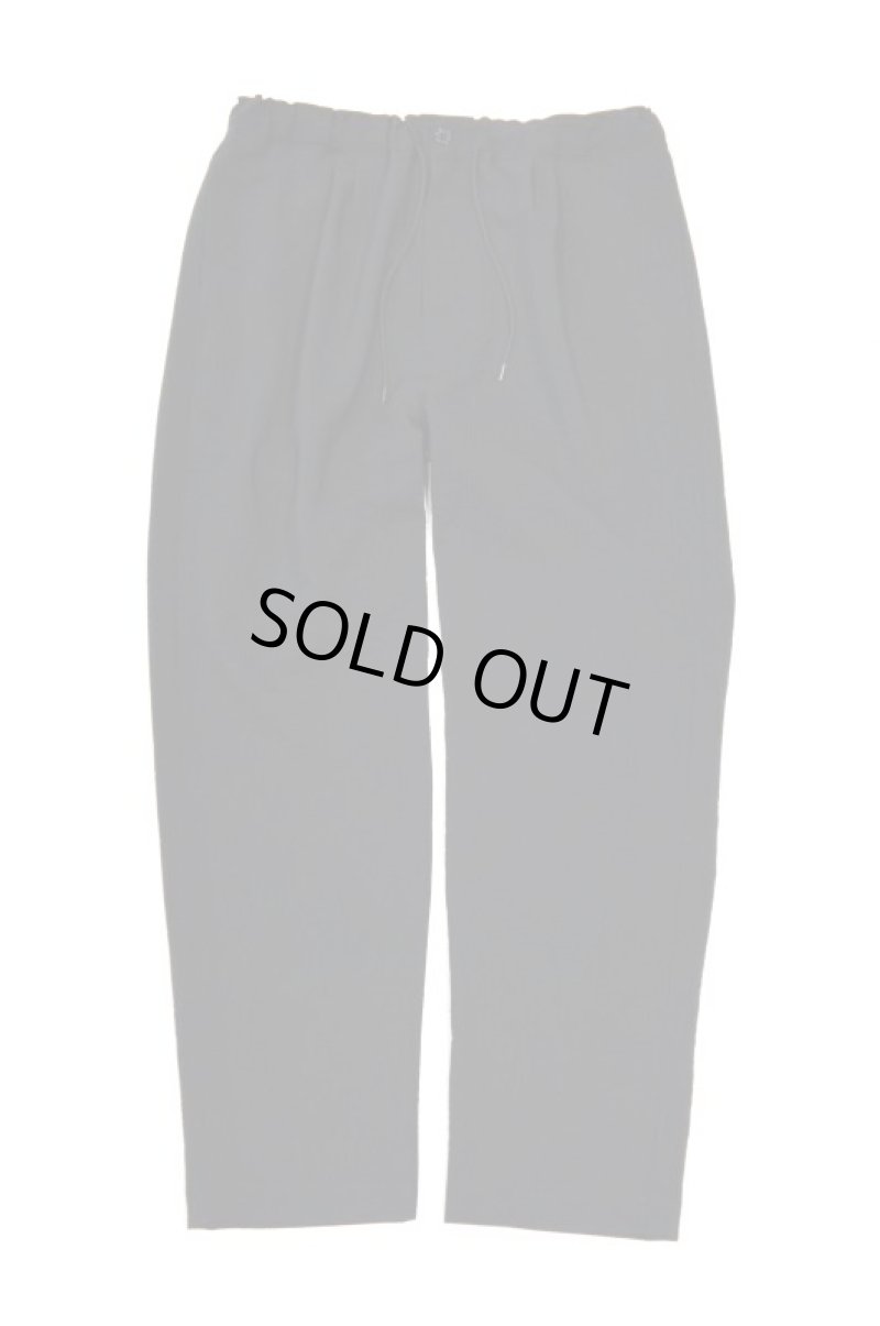 画像1: STILL BY HAND　SEERSUCKER TAPERED EASY PANTS(BLACK) (1)