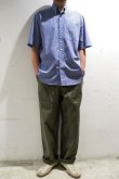 画像2: MANUAL ALPHABET　BROAD GINGHAM S/S B.D. SHIRT（SAX） (2)