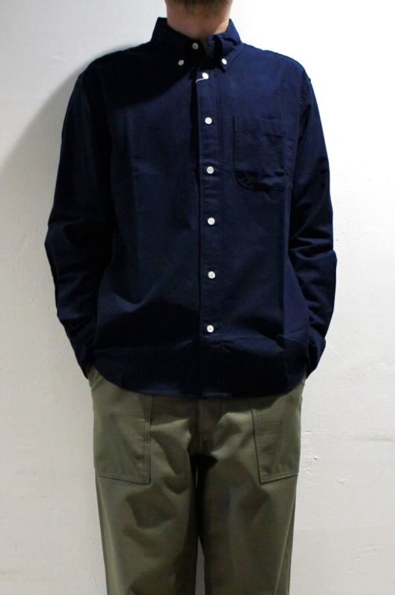 画像1: MANUAL ALPHABET　SUPIMA OX B.D. SHIRT / Bulging Fit（DK.NAVY） (1)