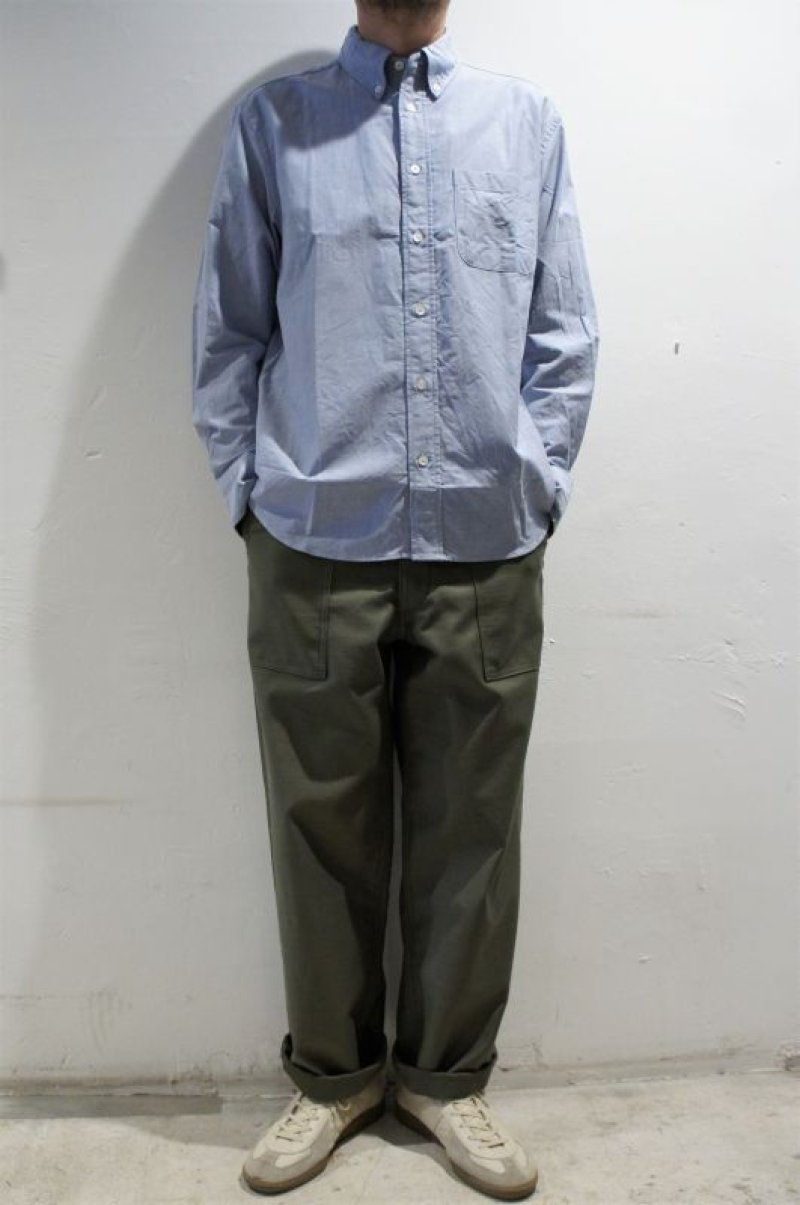 画像1: MANUAL ALPHABET　SUPIMA OX B.D. SHIRT / Bulging Fit（NAVY） (1)