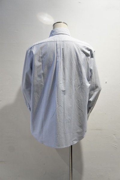 画像1: MANUAL ALPHABET　SUPIMA OX B.D. SHIRT / Bulging Fit（NAVY/WHITE）