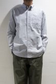 画像4: MANUAL ALPHABET　SUPIMA OX B.D. SHIRT / Bulging Fit（NAVY/WHITE） (4)