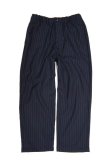 画像2: STILL BY HAND　T/W EASY SLACKS(NAVY STRIPE) (2)