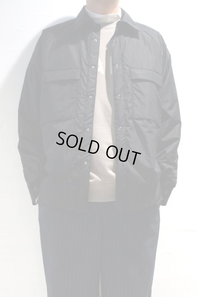 画像1: STILL BY HAND　MICRO RIP PADDED SHIRT(BLACK) (1)