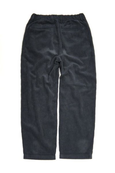 画像1: STILL BY HAND　GARMENT DYED CORDUROY EASY SLACKS(BLUE GREY)