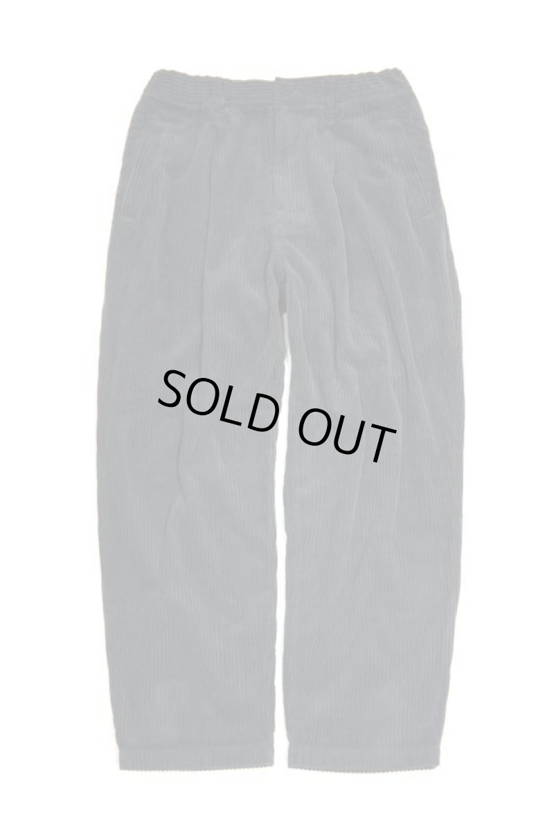 画像1: STILL BY HAND　GARMENT DYED CORDUROY EASY SLACKS(BLUE GREY) (1)