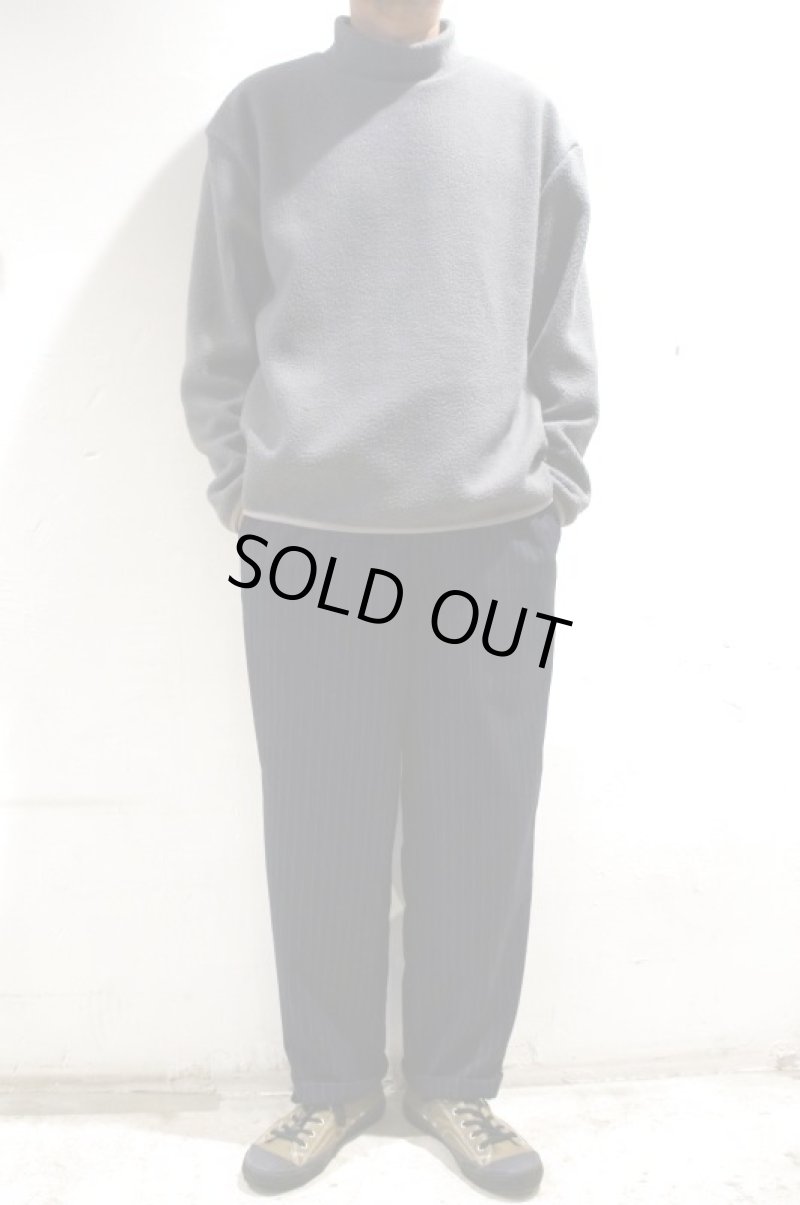 画像1: have a good day　Boa fleece mockneck loose l/s tee（L-blue） (1)