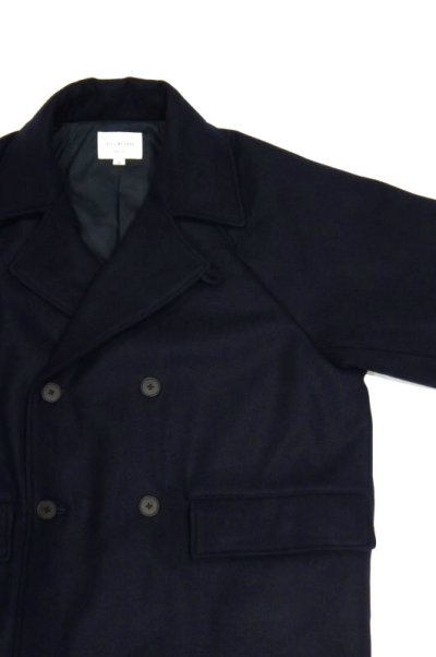 画像2: STILL BY HAND　WOOL PADDED PEA COAT(NAVY)