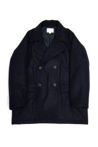 STILL BY HAND　WOOL PADDED PEA COAT(NAVY)