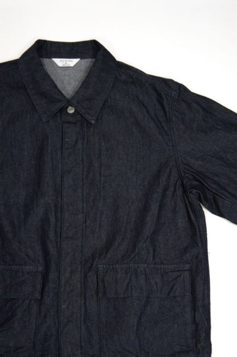 画像2: STILL BY HAND　DENIM JACKET(NAVY)
