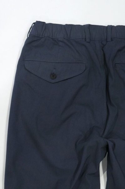 画像2: STILL BY HAND　GARMENT DYED COTTON EASY SLACKS(BLUE GREY)